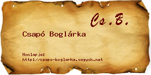 Csapó Boglárka névjegykártya