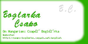 boglarka csapo business card